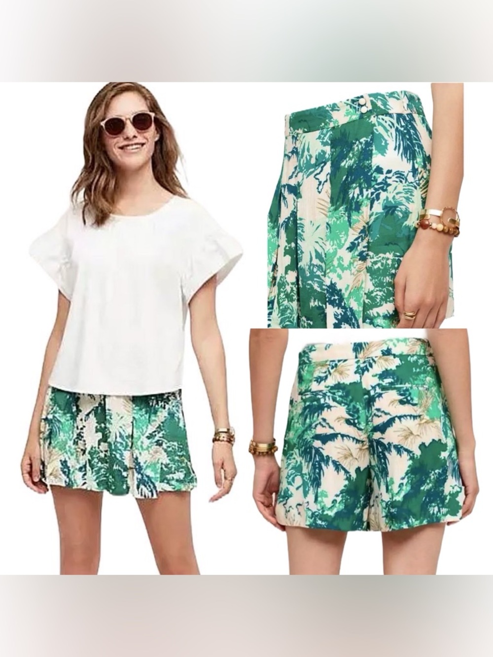 ELEVENSES BY ANTHROPOLOGIE | Kadu Tropical Print Pleated Women’s SKORT